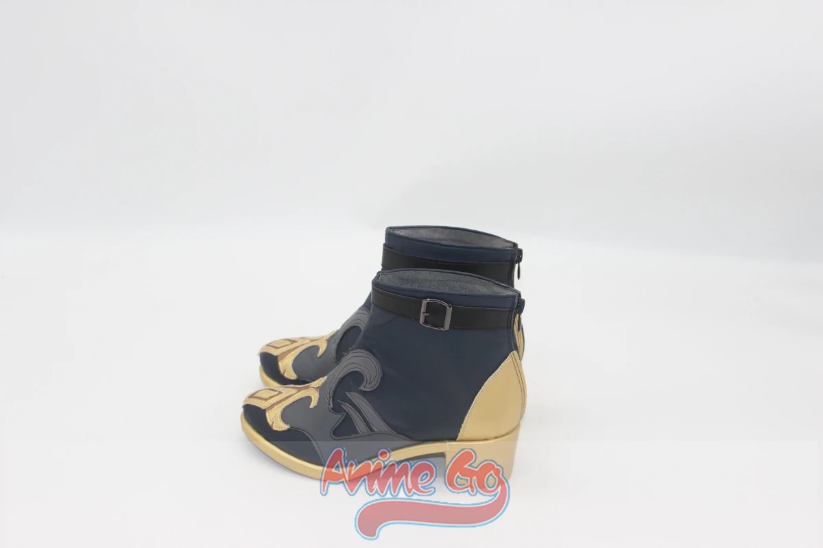 Game Genshin Impact Neuvillette Cosplay Shoes Ankle Boots for Men C08576