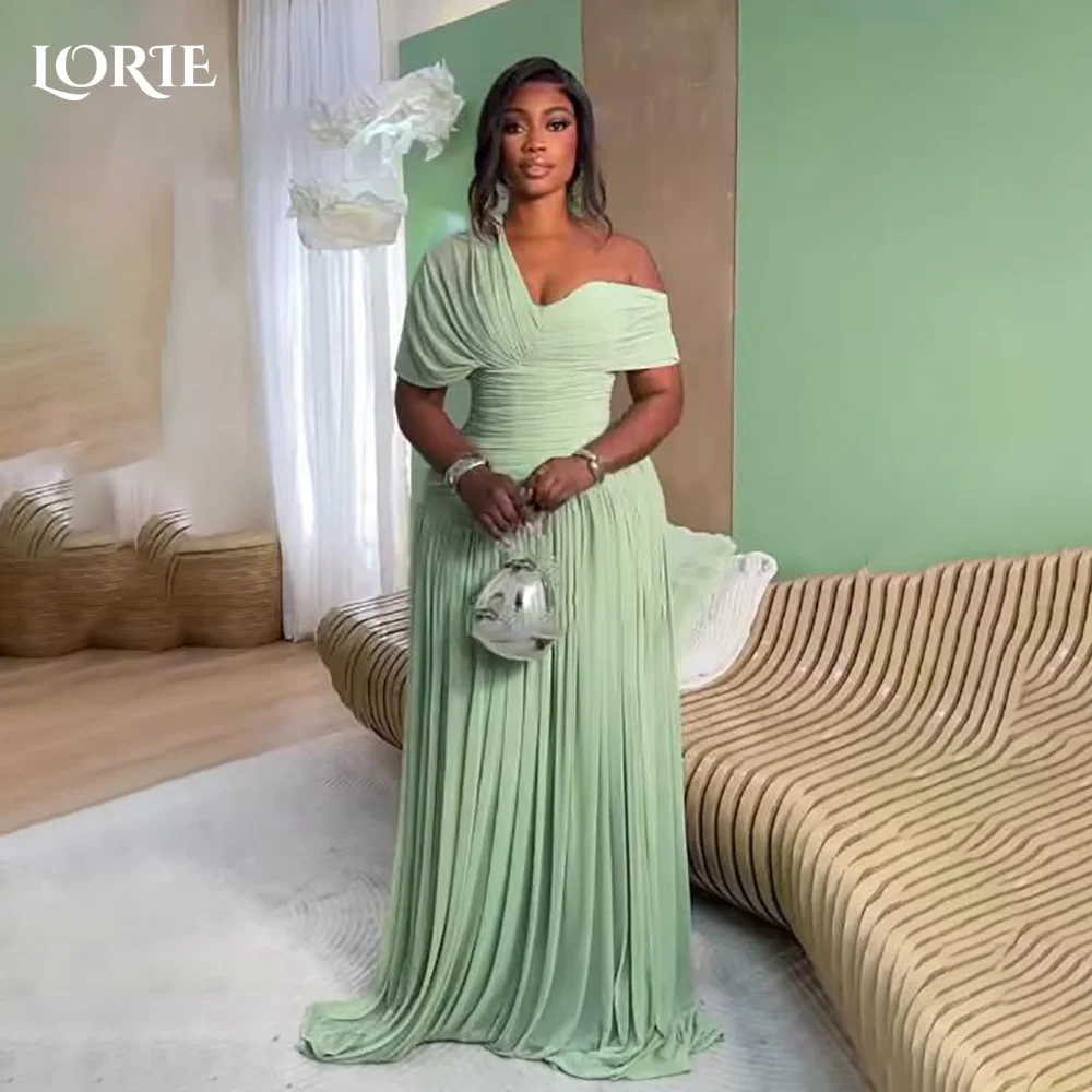 ชุดราตรี LORIE แบบเงางามสไตล์นางเงือก ดีไซน์หรูหรา สายเดี่ยว จับจีบด้านหลัง เปิดหลัง ทรงเอไลน์ สไตล์อาหรับ ชุดราตรีงานพรอม แต่งระบาย ชุดเดรสงานปาร์ตี้ รับตัดตามสั่ง