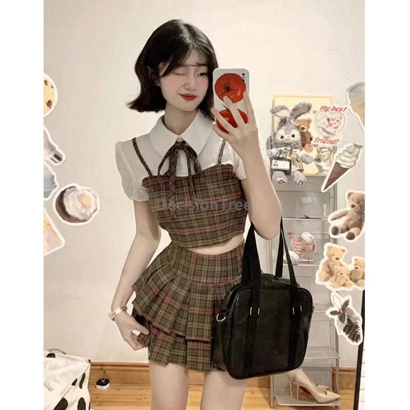2025 dolce design scozzese uniforme scolastica femminile stile accademia giapponese abbigliamento quotidiano campus outfit uniforme jk per ragazze alla moda