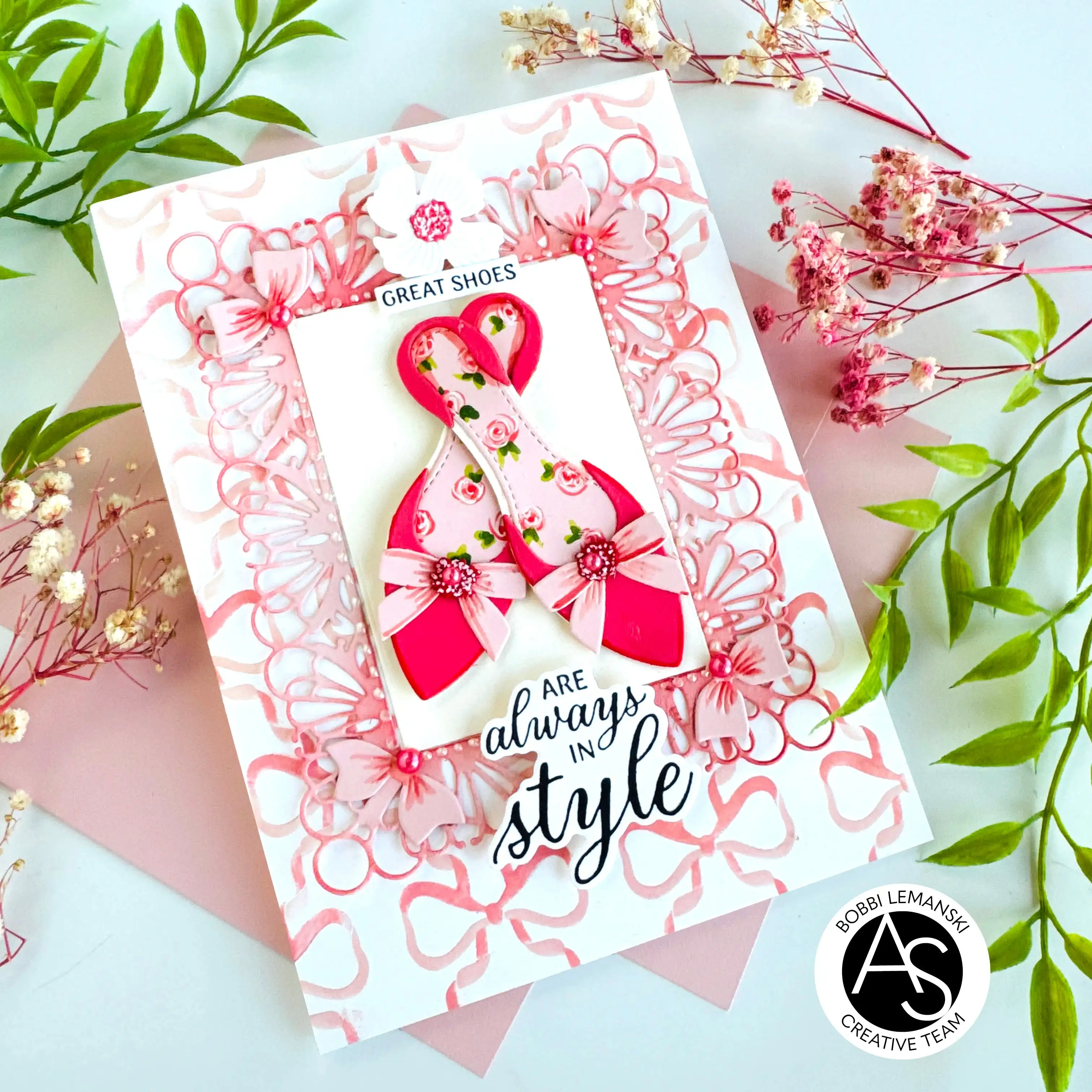 

2026 ALEX SYBERIA Bow Shoes Chic Shoes Die Set Metal Cutting Dies stamps stencils Hot foil for DIY Gift Scrapbook Photo Album