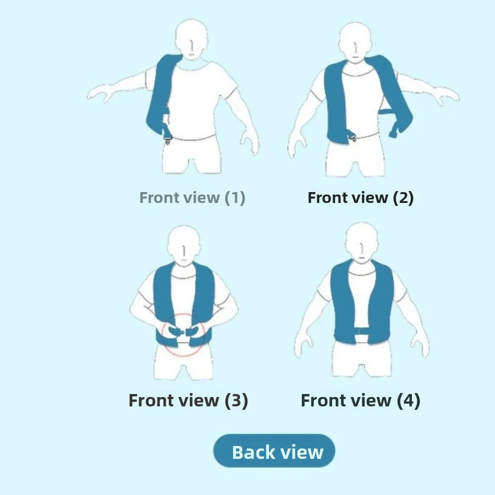 

Регулируемый автоматический надувной спасательный жилет, безопасный свисток, высокая плавучесть, профессиональный надувной спасательный жилет для рыбалки
