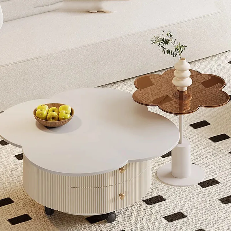 

Modern Living Room Coffee Table Trau White high Small Mobile Coffe Table Mesa Lateral Minimalist Stoliki Do Kawy Furniture