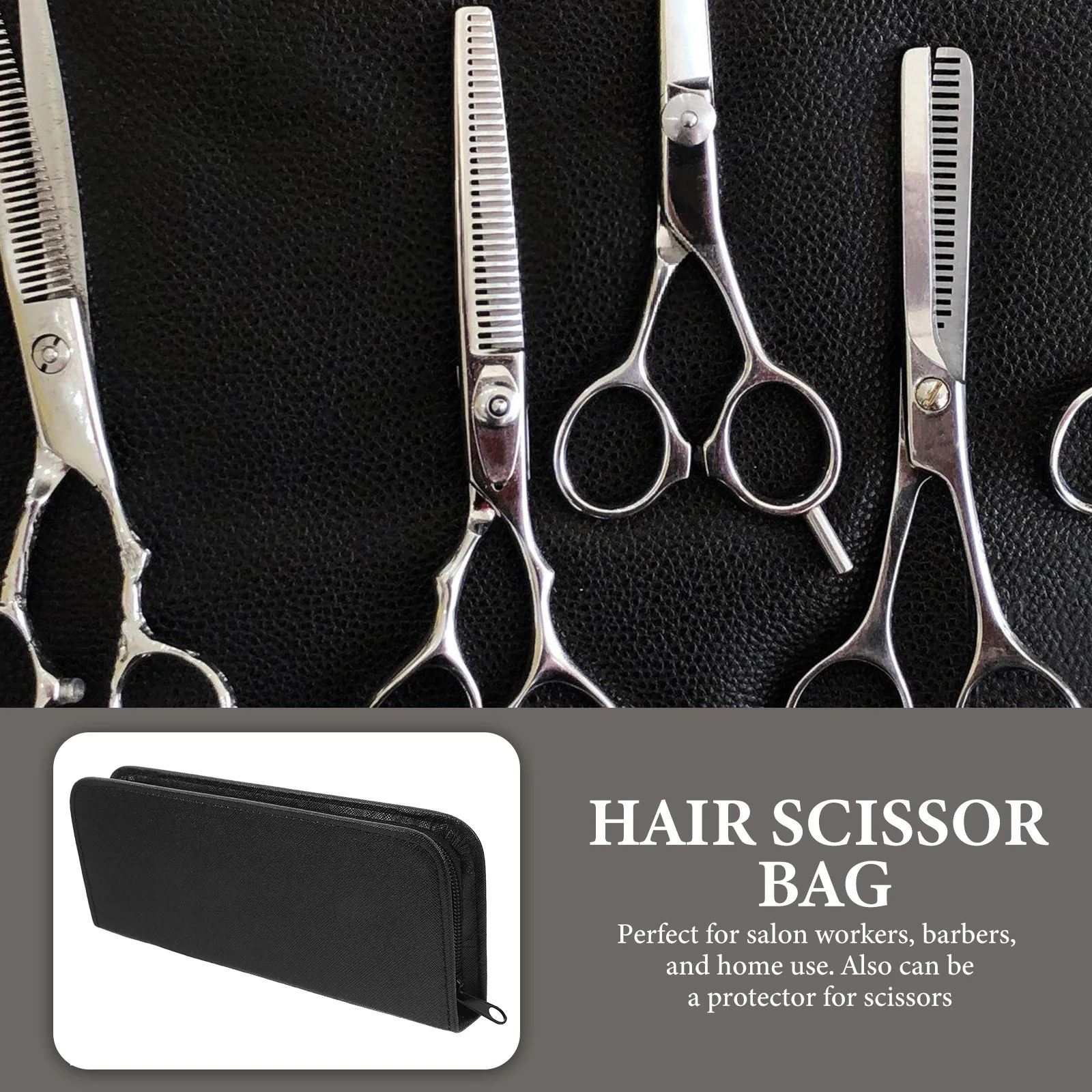 

1 шт., сумка на молнии для ножниц, сверхмощный органайзер для ножниц из искусственного материала, вмещает 2 шт., идеально подходит для парикмахерского салона, путешествий домой