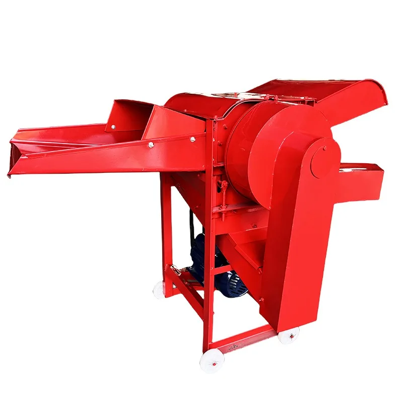 Electric Sorghum Rapeseed Fava Bean Mung Bean Sunflower Rice Wheat Thresher Multifunction High Efficiency Machine