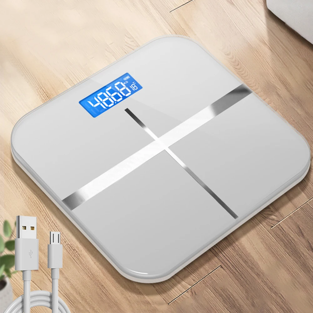 Weight Loss Weighing Device LED Display Smart Body Weight Scale USB Charging Precision Electronic Scale for Home Office Adult