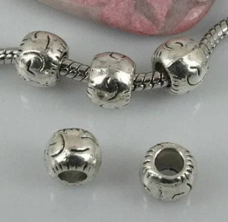 

15pcs 7.6*9.6mm hole 4.6mm Alloy charms tibetan silver beads for jewelry handmade fit bracelet HWEF0462