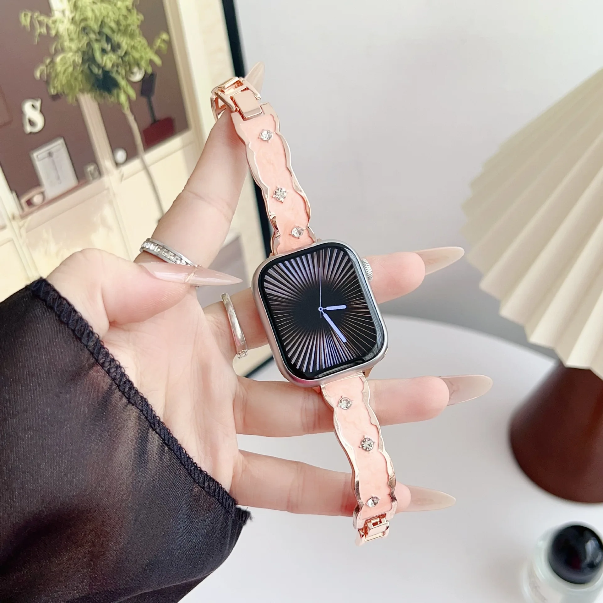 1 قطعة جديد المينا بالتنقيط النفط سوار حزام مناسبة ل 38/40/41/42/44/45/46/49 مللي متر أشرطة ساعة أبل ، متوافق مع Ultra/S10/9/8/7/6