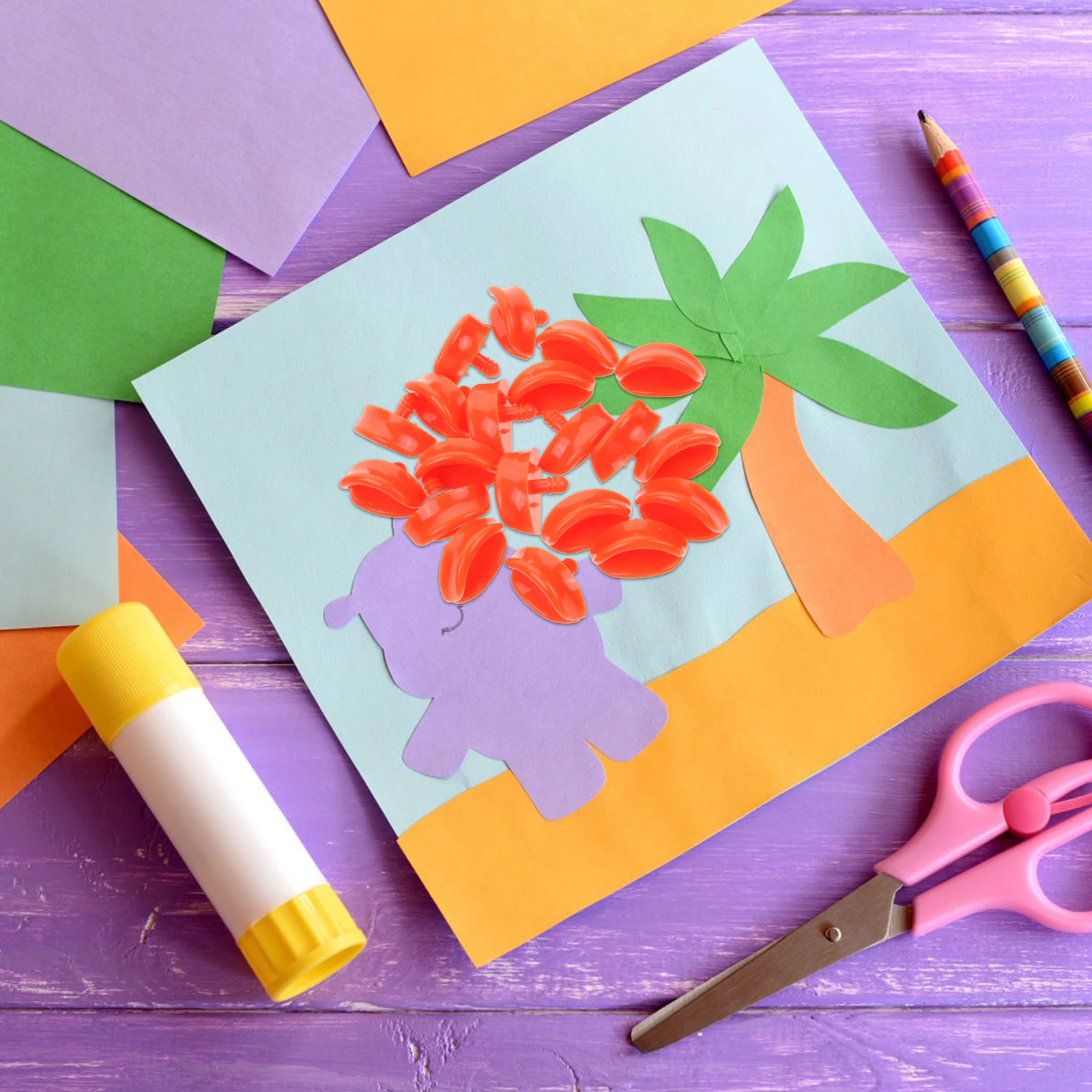 

20pcs Duck Diy Accessories Plastic Mouth Inserts Craft Decor Realistic Lip Edge Design Safe Eco-Friendly Material