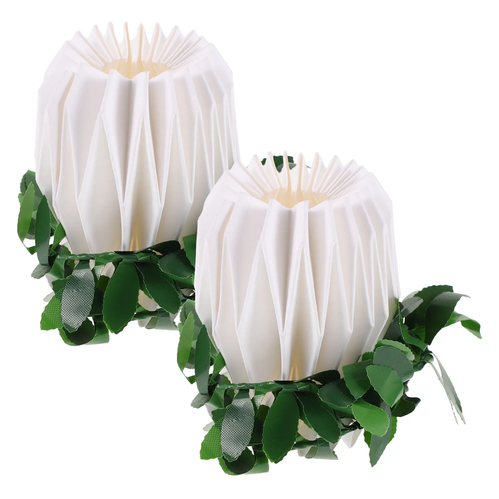 

2Pcs Paper Drip Protector Foldable Wax Catcher Trays Decorative for Tealight Wax Stopper Parties Tray for Candles