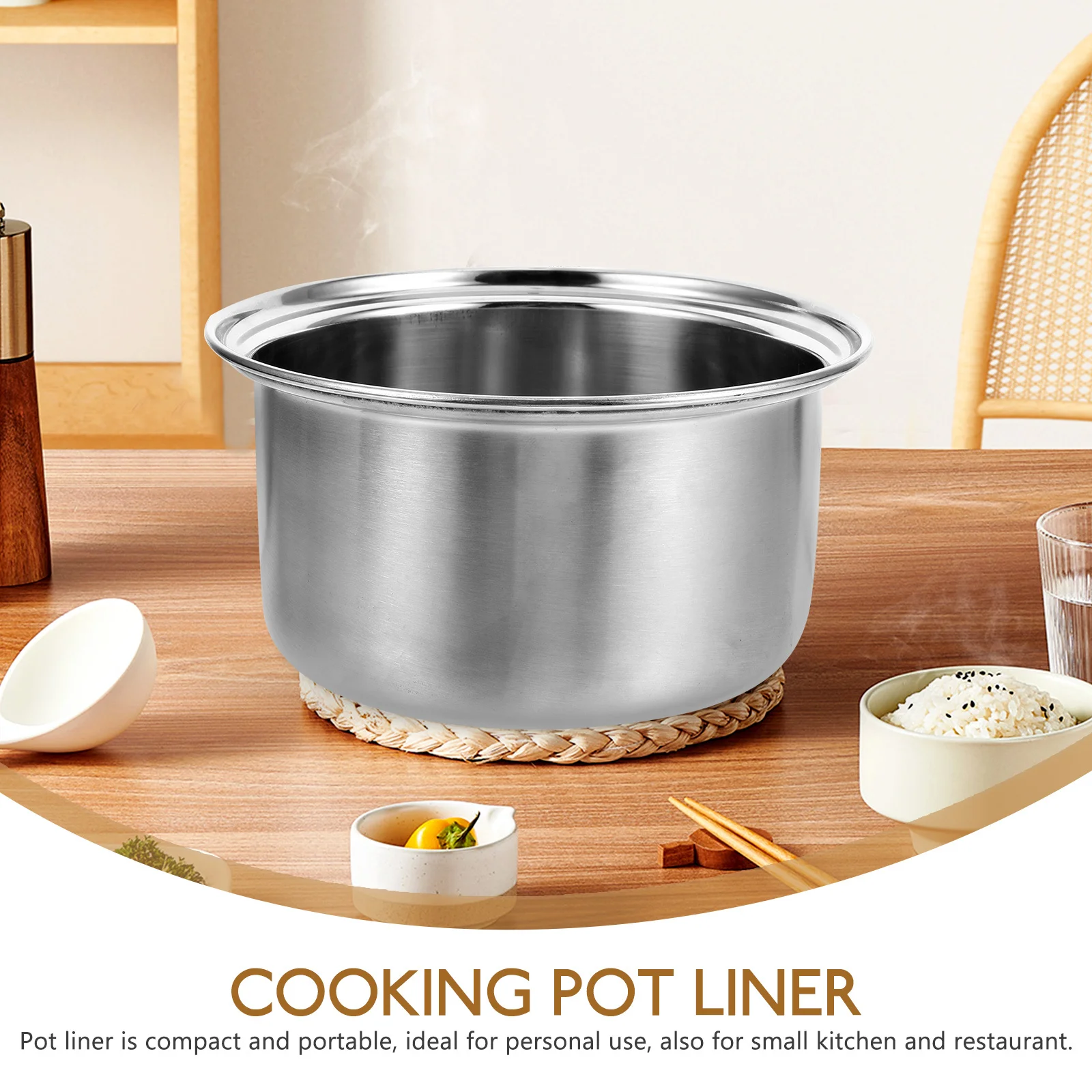 

Soup Small Cooking For Hot Induction Cooker Stainless Steel Kitchen Steel Soup Pot Liner Cookware Stock Pot Liner