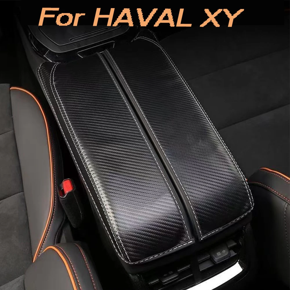 

Car leather armrest box cover central armrest box cover For HAVAL XY 2021 2022 2023 2024 Protective pad decorative accessories