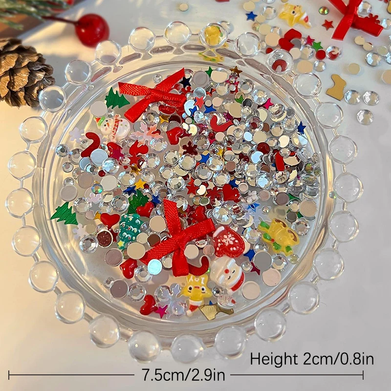 3D Kerst Strass Gezicht Ornamenten Ogen Gezicht Kerstboom Kerstman Kristal Gem Festival Party Diamant Make-up Decoratie