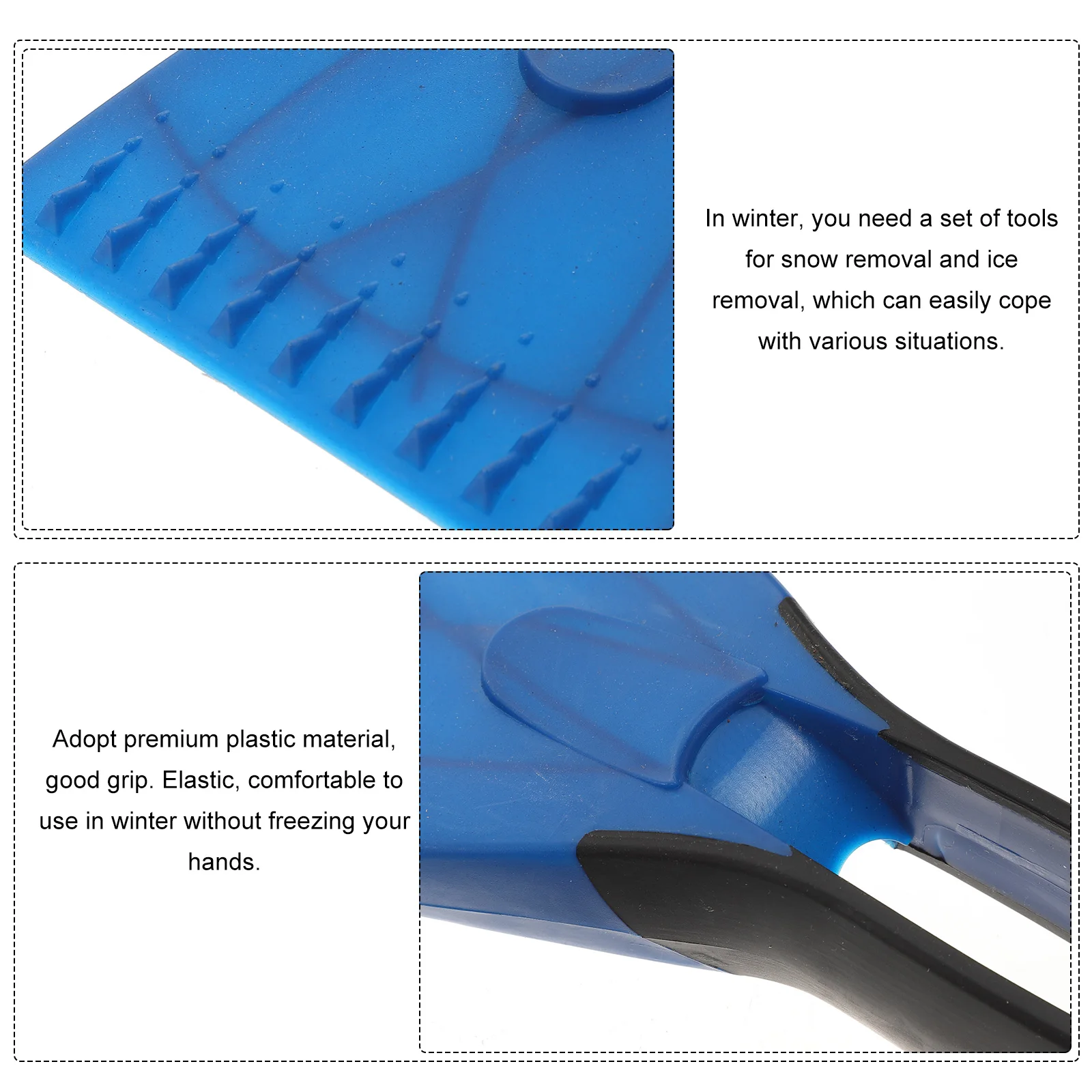 

2pcs Snow Plastic Car Scoop Shovel Ice Scraper For Car Emergency Durable Mini Utility Shovel For Driveway Beach