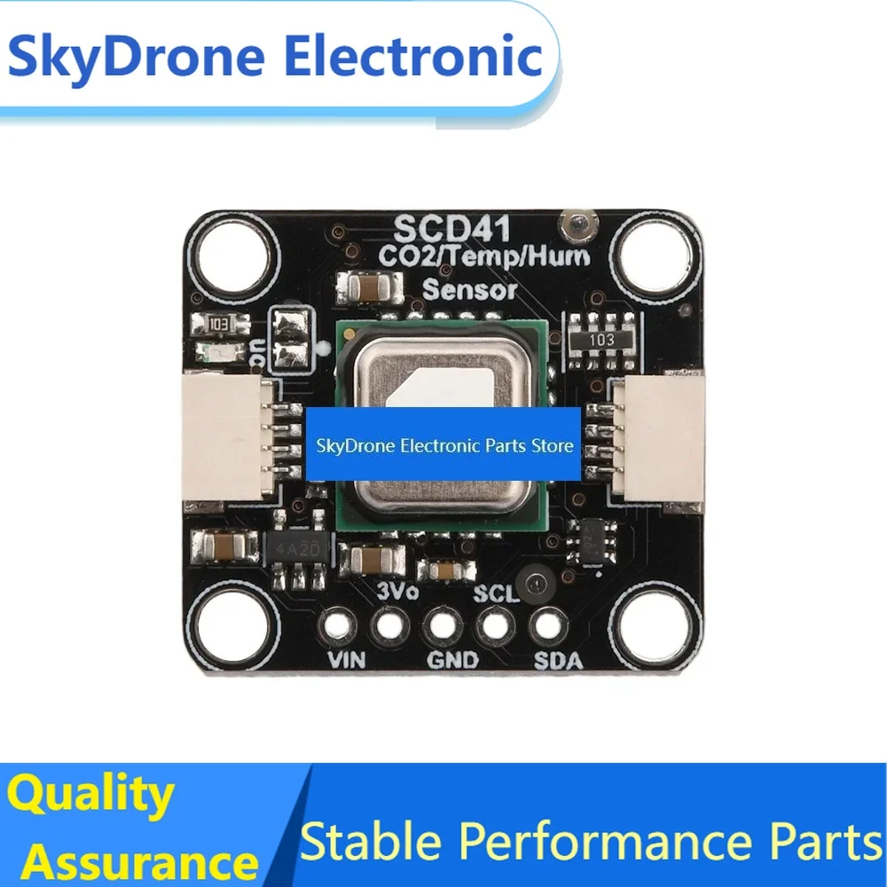 SkyDElSCD41 Gas Sensor Module Detects CO2 Carbon Dioxide Temperature And Humidity Sensor I2C Communication SCD40 Gas Sensor Modu