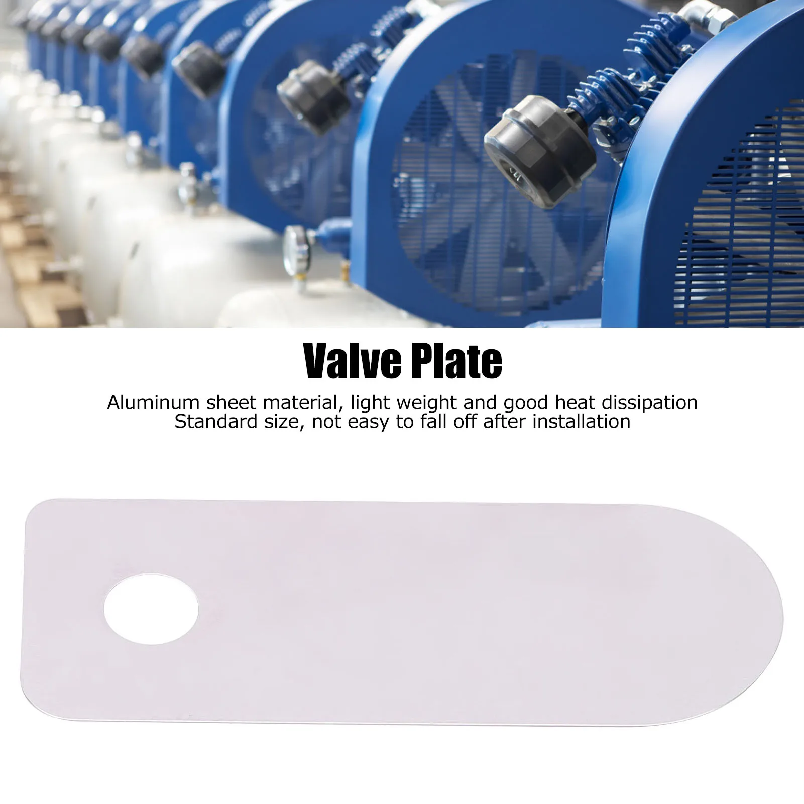 10Pcs Valve Plate Air Compressor Silent OilFree Machine Aluminum Accessories Replacement(Short Valve Plate 13x33mm )