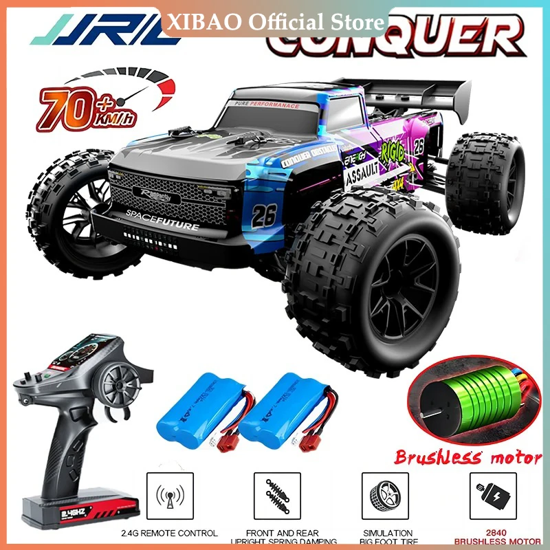 4WD RTR Brushless RC Car Off Road 4x4 High Speed Super Fast 70KM/H Remote Control Truck Drift Monster Toys for Adults Kids JJRC