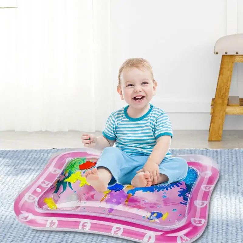 Tummy Time Water Mat Ice Cool Opblaasbare Mat Voor Water Spelen Opblaasbare Speelkleed Waterkussen Kinderen Speelgoed Voor Kinderen Kinderen Jongens