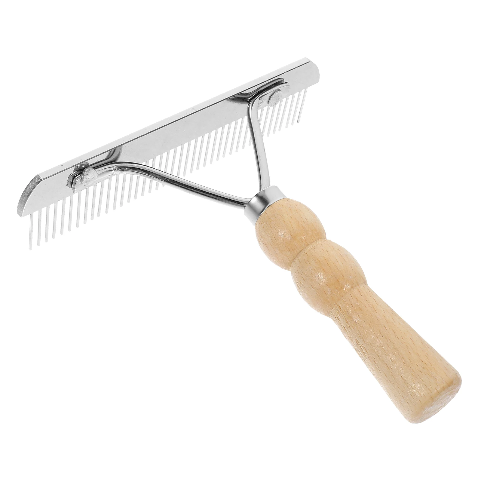 فرشاة تنظيف الحصان المفيدة، مشط معدني قوي من الخشب لإزالة شعر الخيل، أداة متينة للعناية بالحيوانات الأليفة، مستلزمات عملية #3