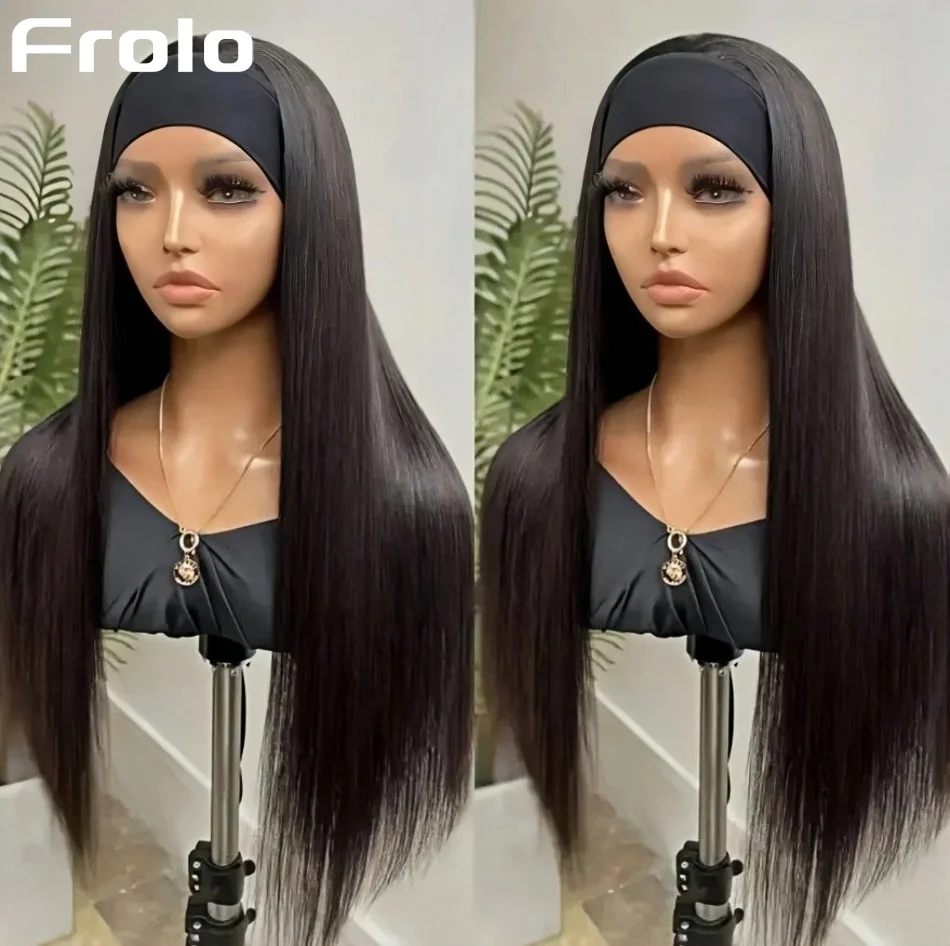 

Straight Headband Wigs 250 Density Straight Human Hair Wigs Brazilian Virgin Hair Wear and Go Glueless Wig None Lace Front Wig 30 40 Inch