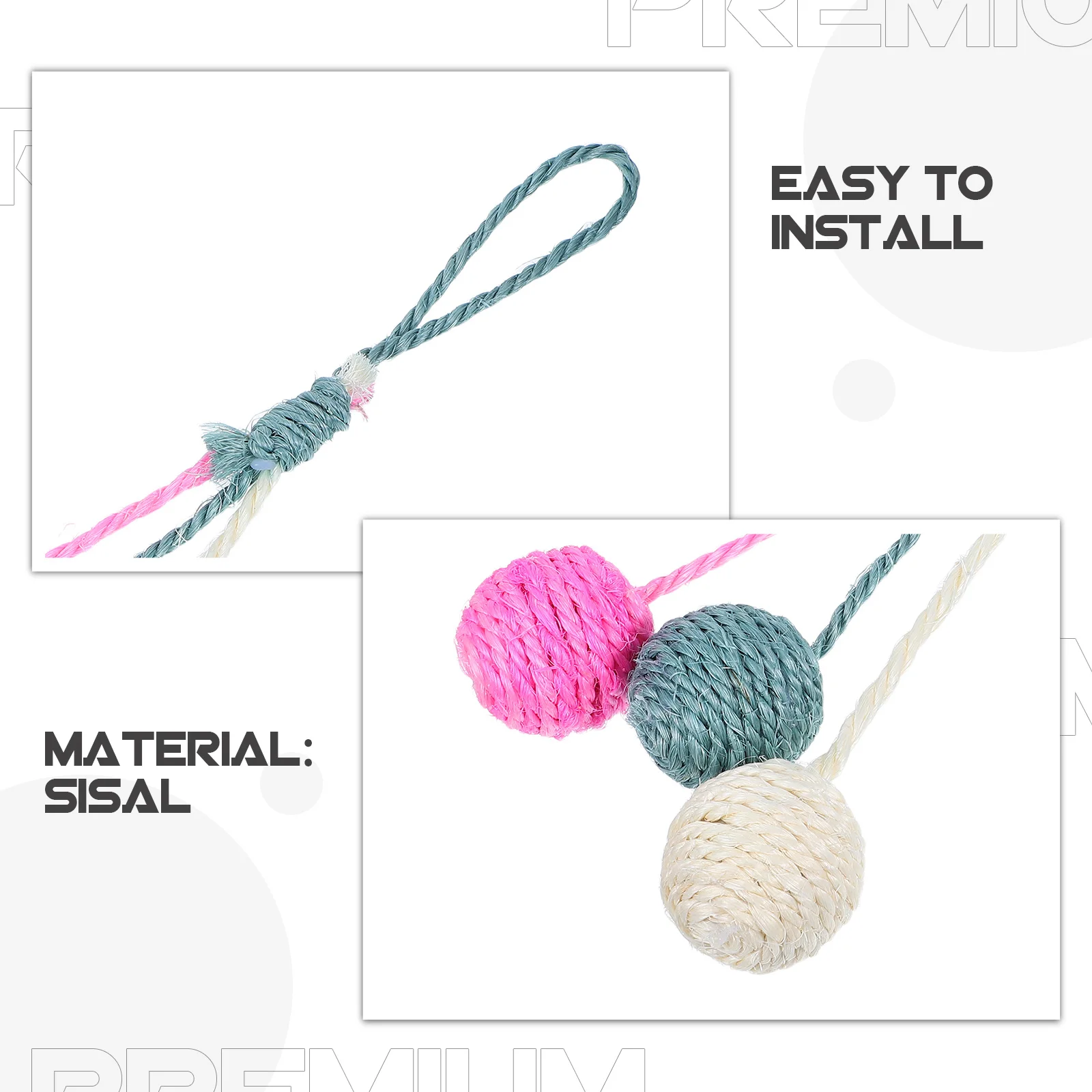 Colorful Hanging Interactive Cat Indoor Kitten Play Exercise Scratch Durable Cat Toys For Indoor Cats Pet For Cats