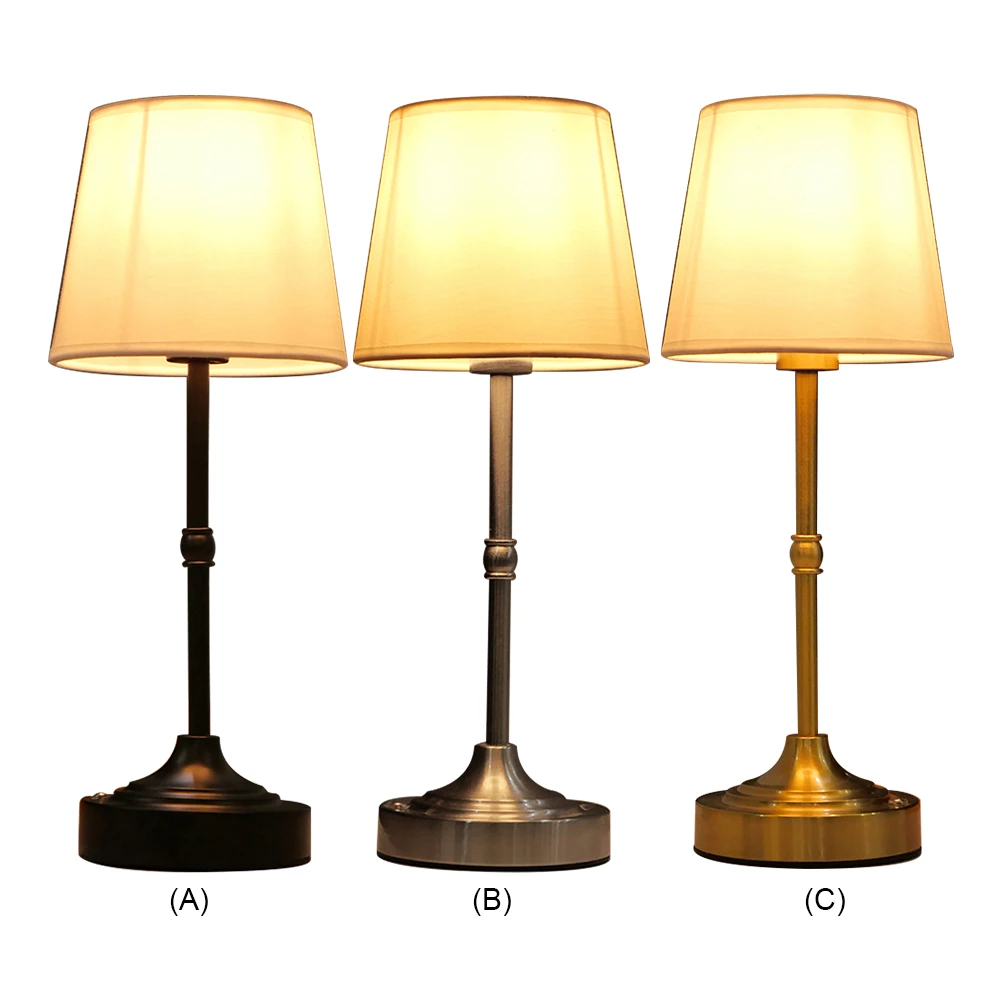 โคมไฟตั้งโต๊ะหรี่แสงได้ไฟอ่านหนังสือตกแต่ง USB ชาร์จบรรยากาศวินเทจแสงผ้าโคมไฟสำหรับห้องนอนห้องอ่านหนังสือ