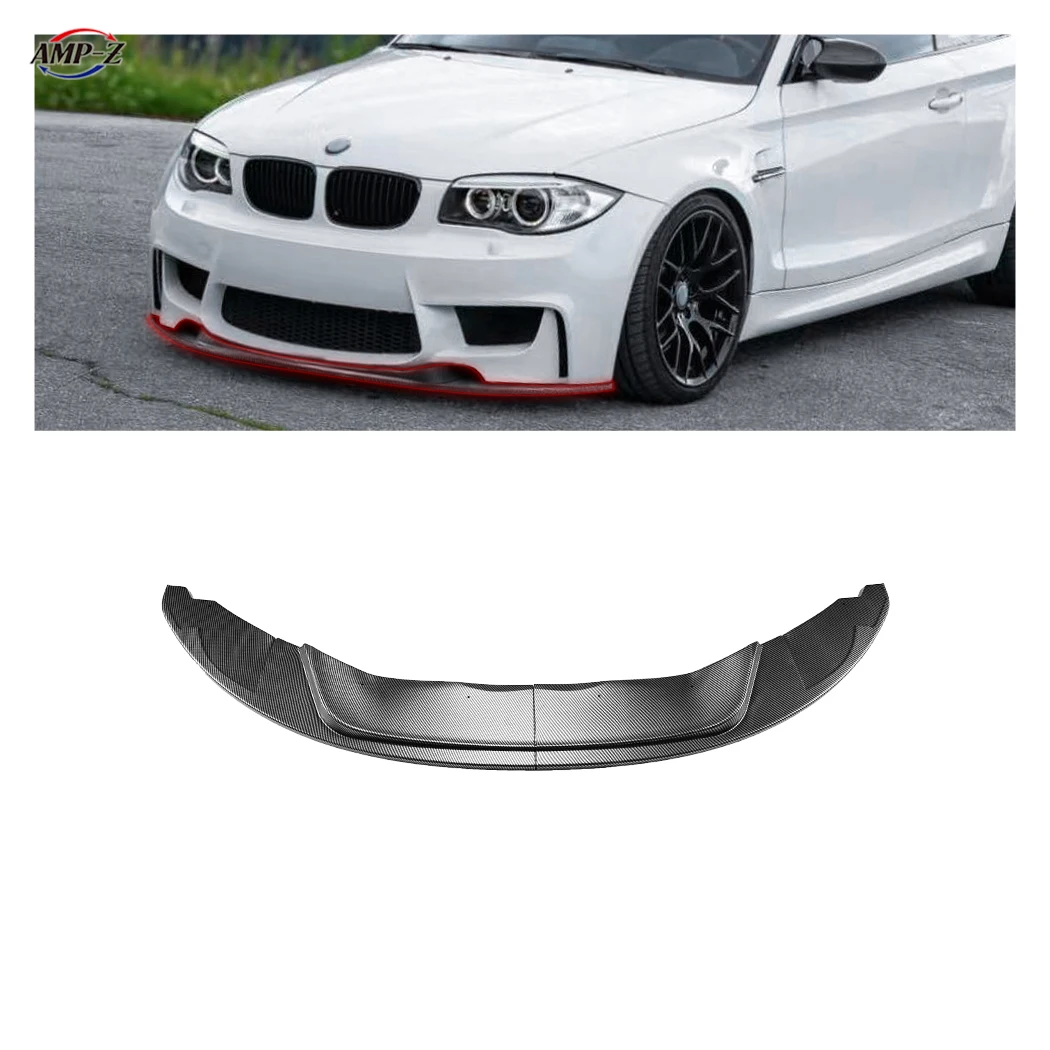 Glossy Black Front Bumper Lip For BMW 1 Series E82 1M 2011-2012