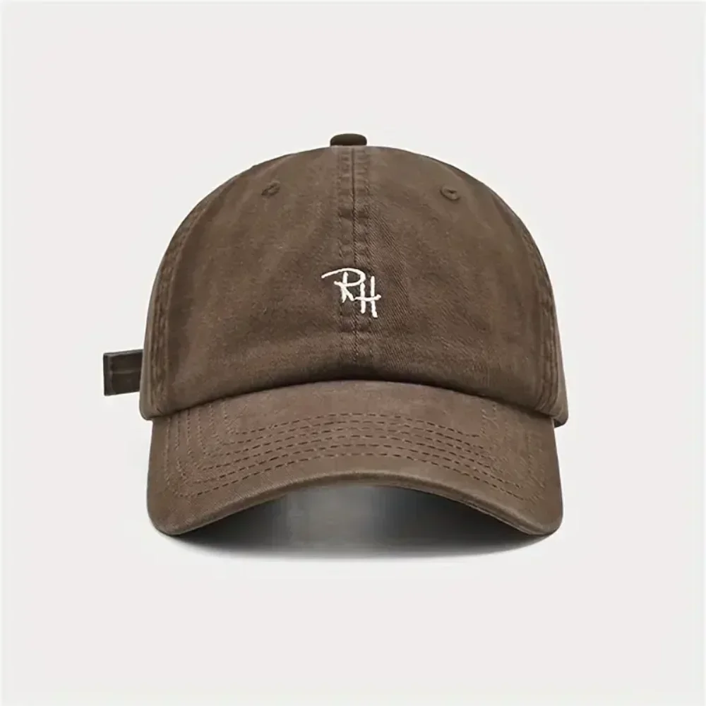 Berretto da baseball con ricamo a lettera per uomo donna moda regolabile unisex sport all'aria aperta cappello da sole cappello da camionista casual in tinta unita