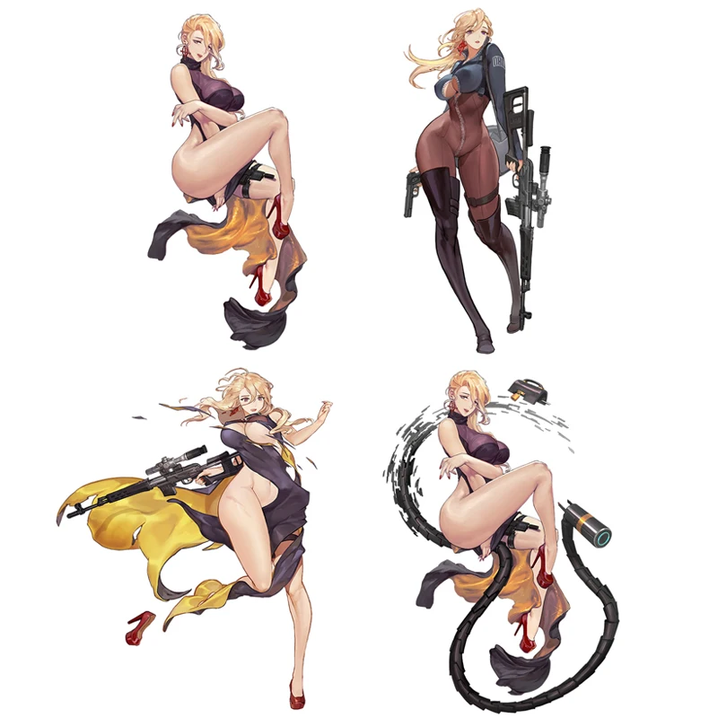 Last Origin Sticker Sexy Female Agent Lazer Wall Sticker Dirt Bike Motorcycle Fridge Helmet Laptop Skateboard Mug Decal