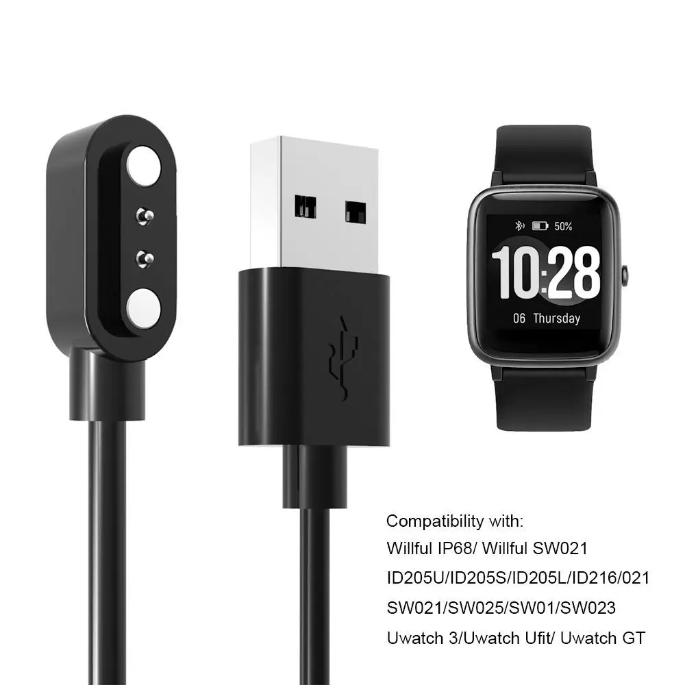 Аксессуары USB-док-станция для зарядки часов, шнур питания, сменный кабель для быстрого зарядного устройства для ID205U/Willful IP68 SW023//Uwatch 3