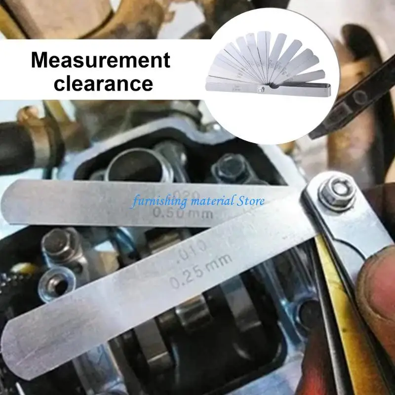 

Y5GD Stainless Steel Feeler Gauge Double Marked Metric and Imperials Measuring Tool 0.03-1mm 32 Pieces
