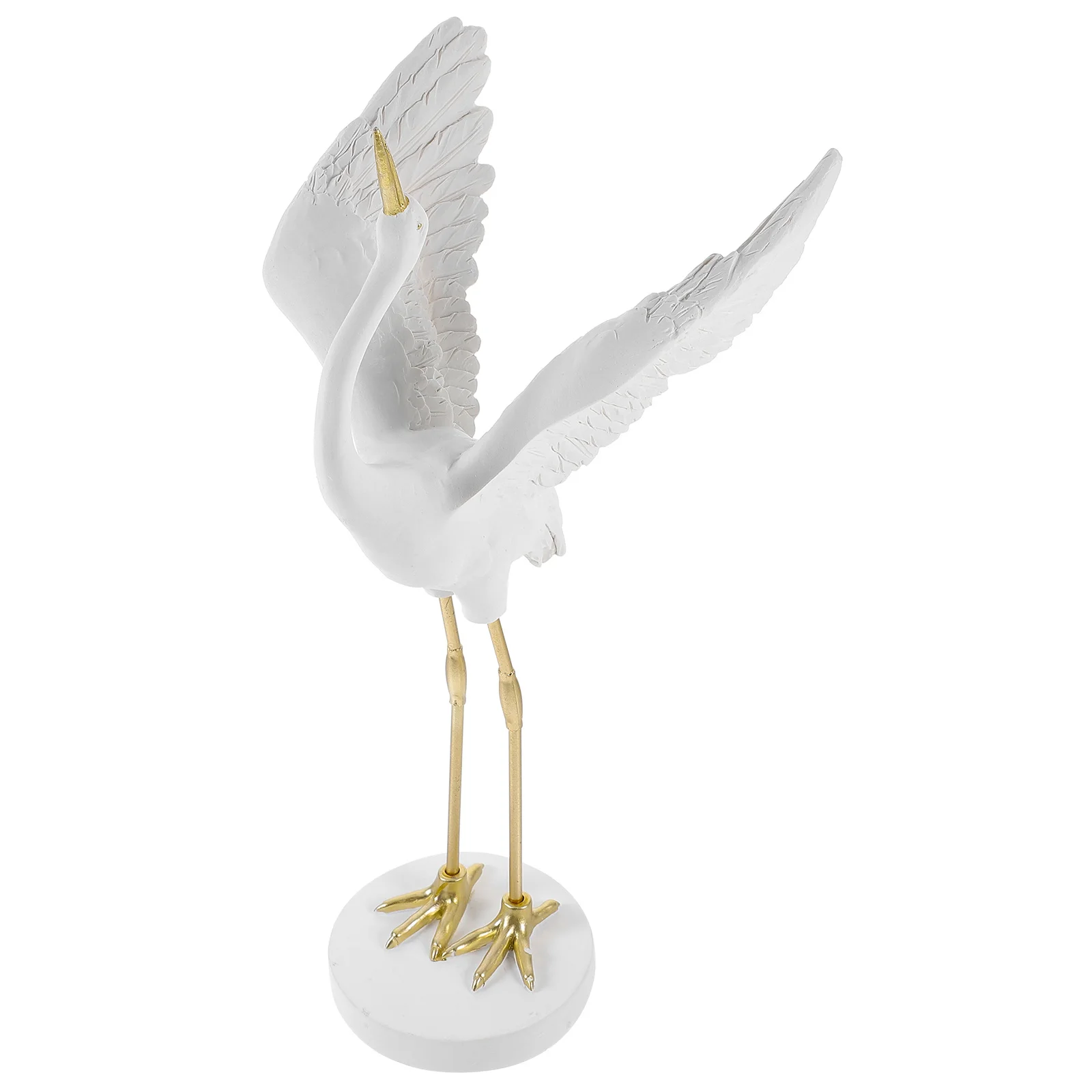 

1Pcs Delicate Crane Ornament Resin Craft for Living Room Bedroom Decor Chic Crane Resin Decoration Stylish Decoration
