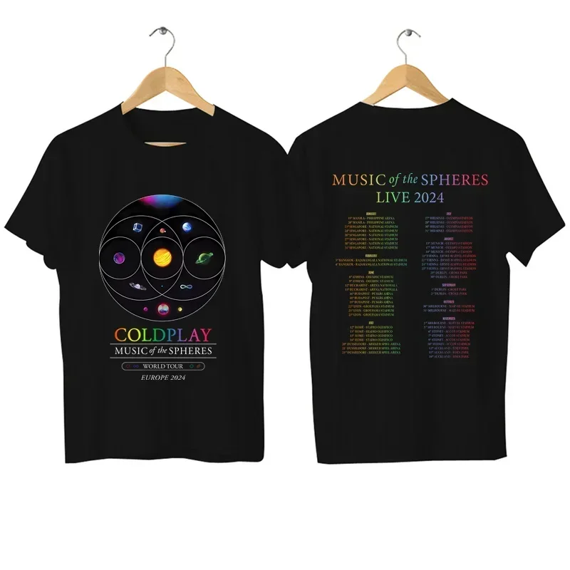 

Cold Play Music of The Sphere.s Tour 2024 Shirt Cold.Play Worl.d Tour T-Shirt man oversized t shirt mens t shirts casual stylish