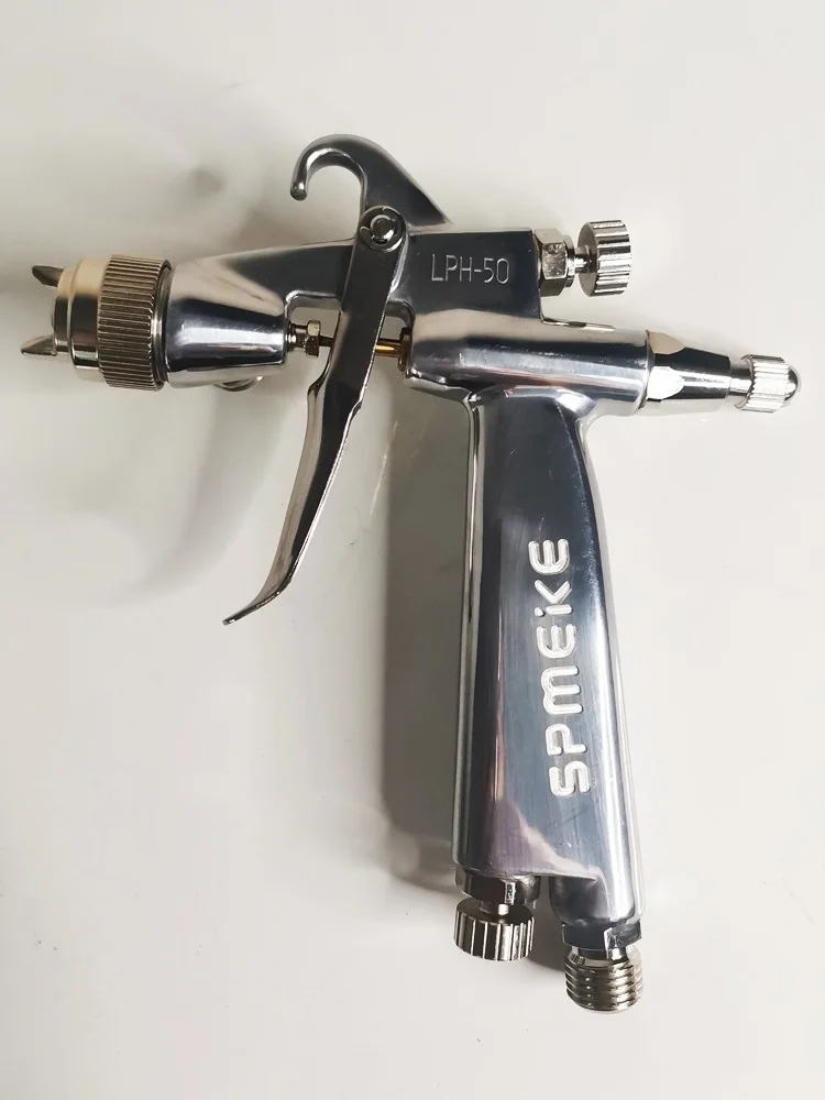 SPMEKE LPH-50 Gravity Feed Type Spray Gun Round Pattern 0.4/0.6/1.0mm Nozzle Size To Choose Repair Painting Mini Sprayer LPH50