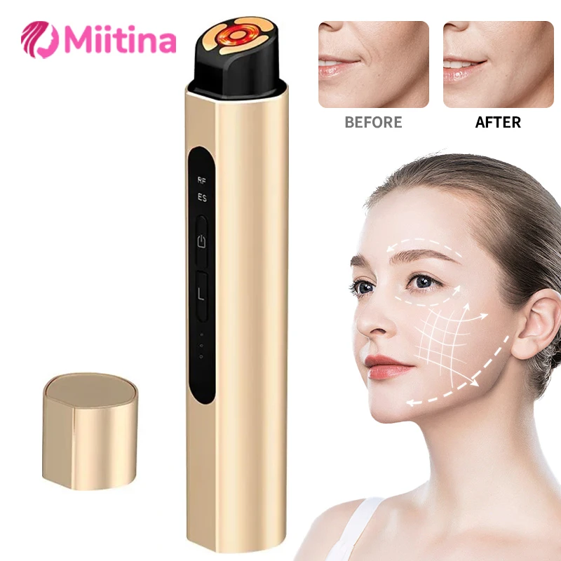 4 modes ems Microcurrent Face Beauty Face Lifting Deep Cleaning Hot Compress Vibration Massage Anti-wrinkle Tightening Skin care