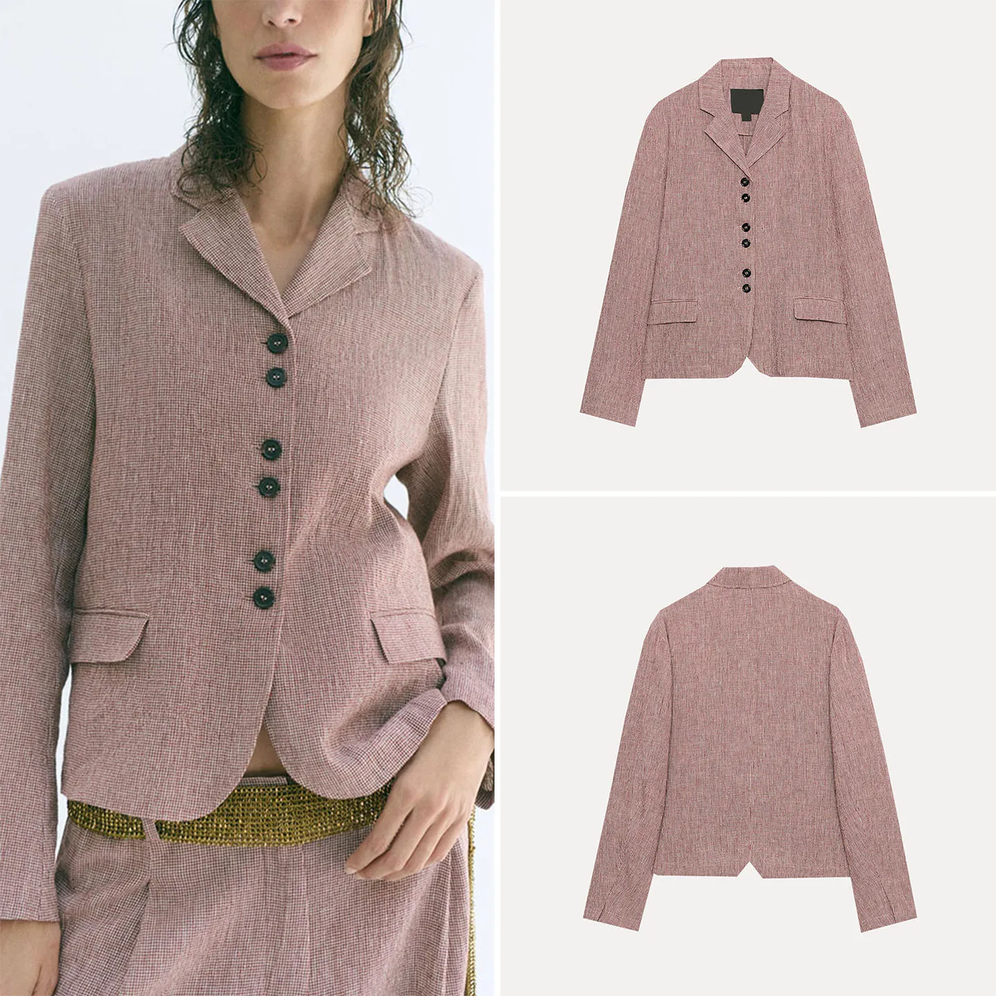Fashionable Long Sleeve Single Button Lapel Suit Jacket Women's Autumn Wear Commute Style Standard Fit ZDATA New Arrival 2026