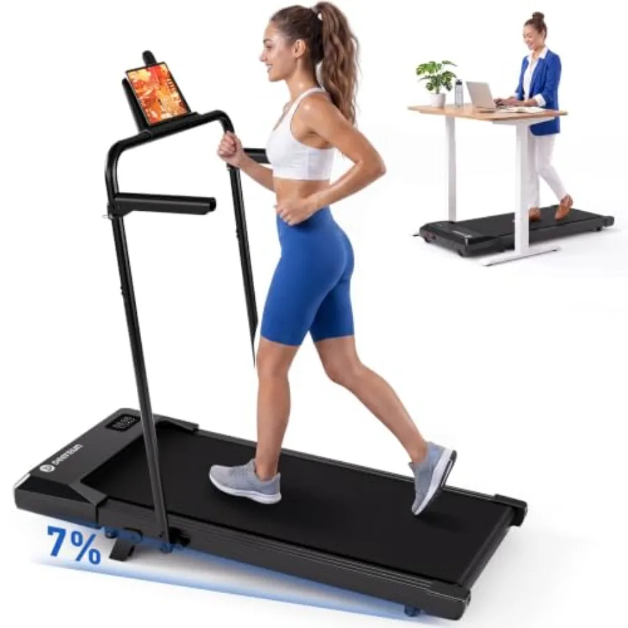 Walking Pad with Handlebar, Incline Walking Pad for Home and Office