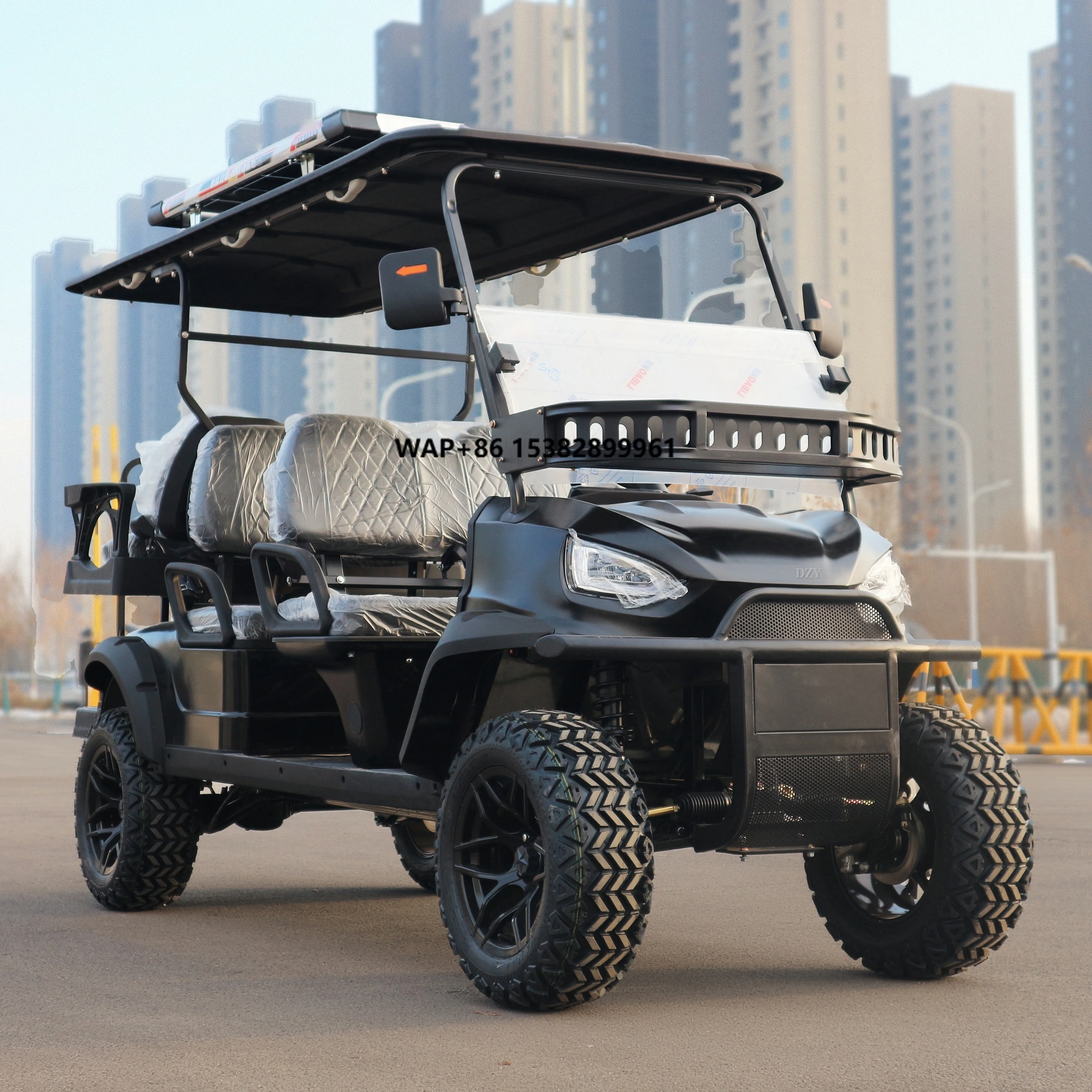 

Factory 6 Seat Electric Golf Cart Little Noise Long Durability Stable Quality Sightseeing Club Car EEC Certified New 90km Range