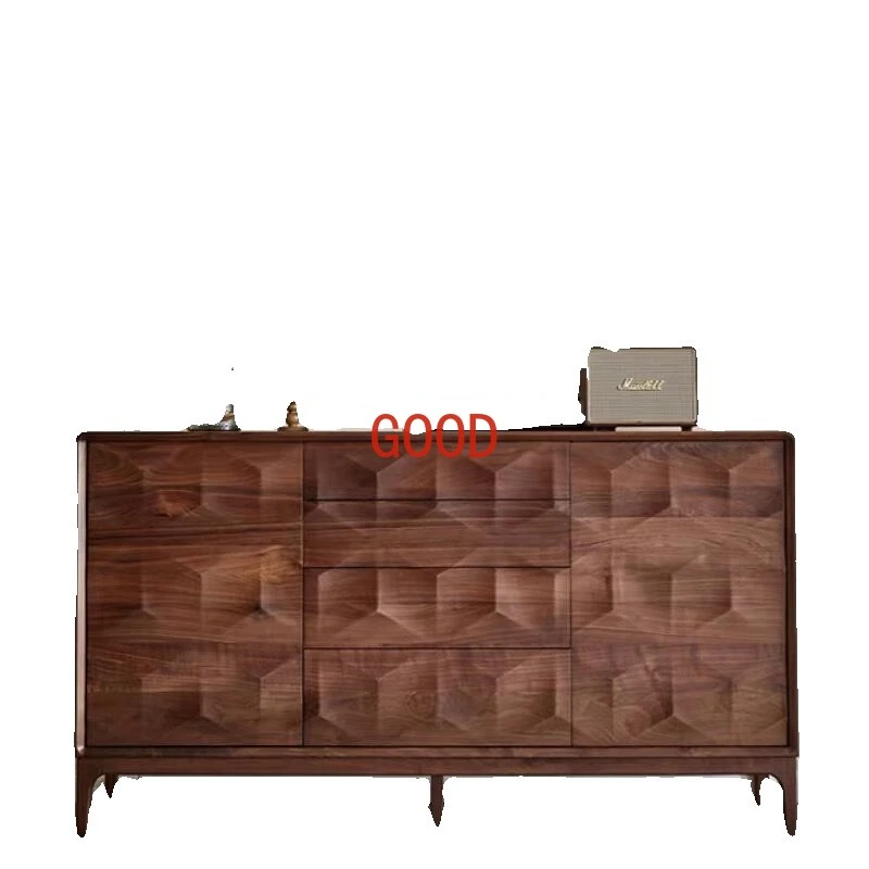 

Роскошный буфет из черного ореха, шкафчик для гостиной, многофункциональный простой шкаф для хранения в прихожей в стиле ретро