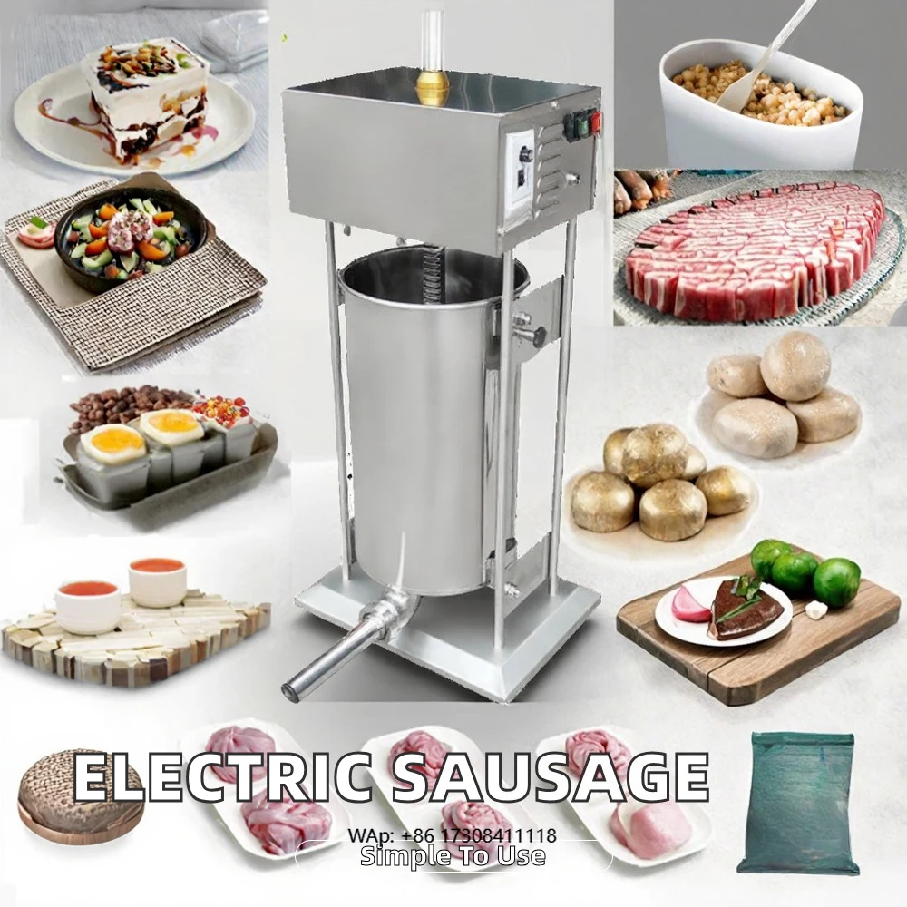 

Commercial Electric Beef Russian Sausage Filled Sausage Filling Enema Machine Rolling Meat Blender Hotel Food Motor