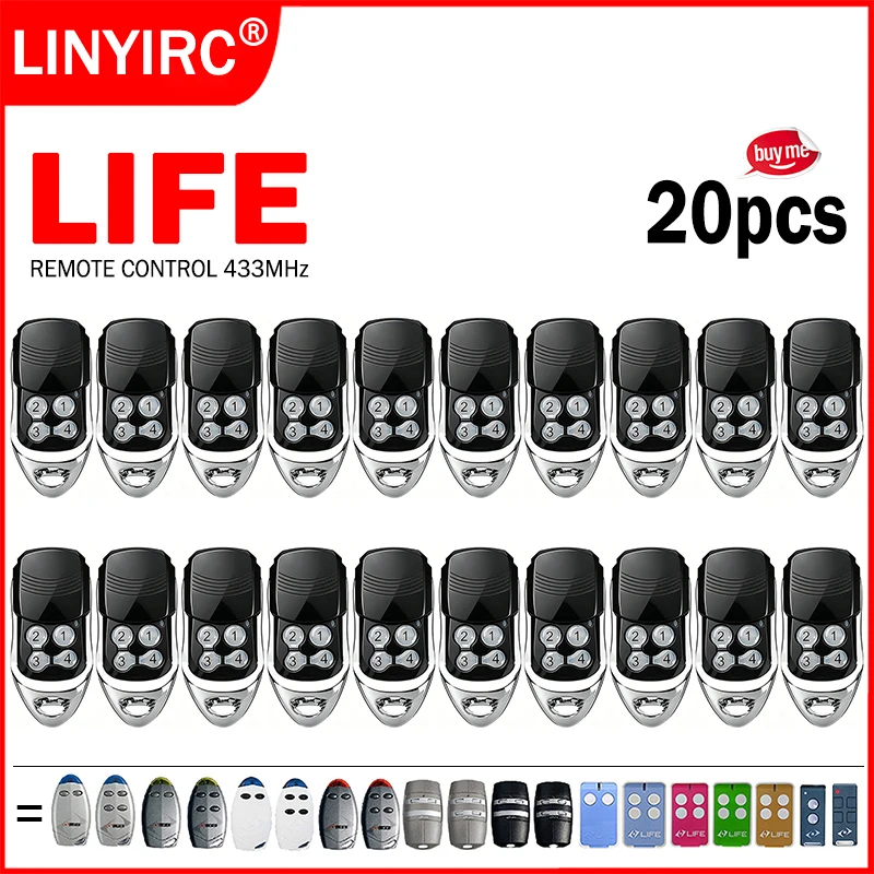 

New LIFE FIDO2 FIDO4 MAXI2 MAXI4 DREAM2 DREAM4 VIP2 VIP4 VIP2R VIP4R STAR2 STAR4 BRAVO2 BRAVO4 Garage Door Remote Control 433MHz
