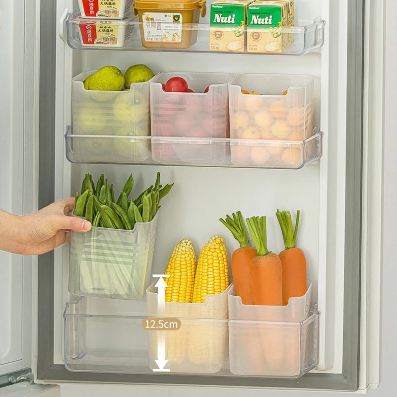 

6/10PCS Refrigerator Storage Box Food Fruit Vegetable Fresh-Keeping Organizer Refrigerator Side Door Container Kitchen Supplies