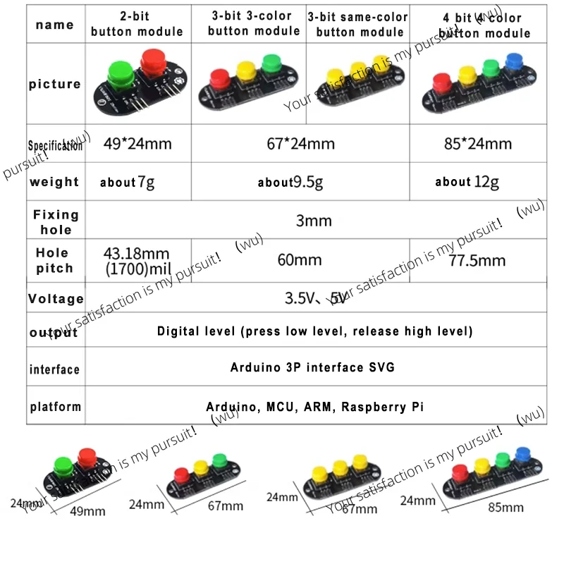 For Arduino Electronic Blocks High Keypad Button Module