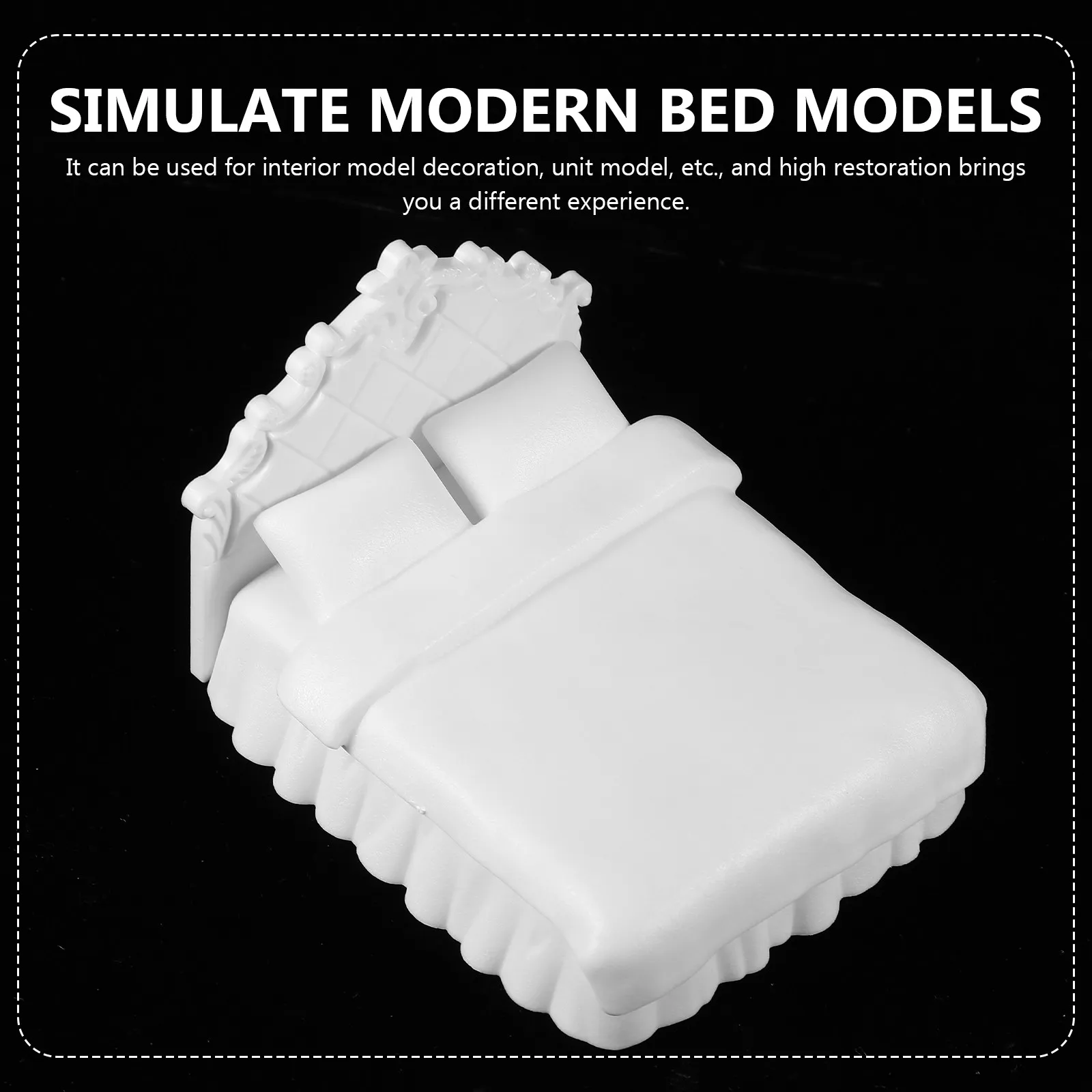 

Miniature Double Bed Mini Bedroom Furniture Mini House Room Decor Micro Bedroom Accessory Miniature Furniture Bed Miniatures