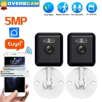Cámara CCTV de seguridad inalámbrica Wifi, Mini cámara de videovigilancia para interiores de 5MP, detección de movimiento, Monitor inteligente para bebés, Tuya Smart