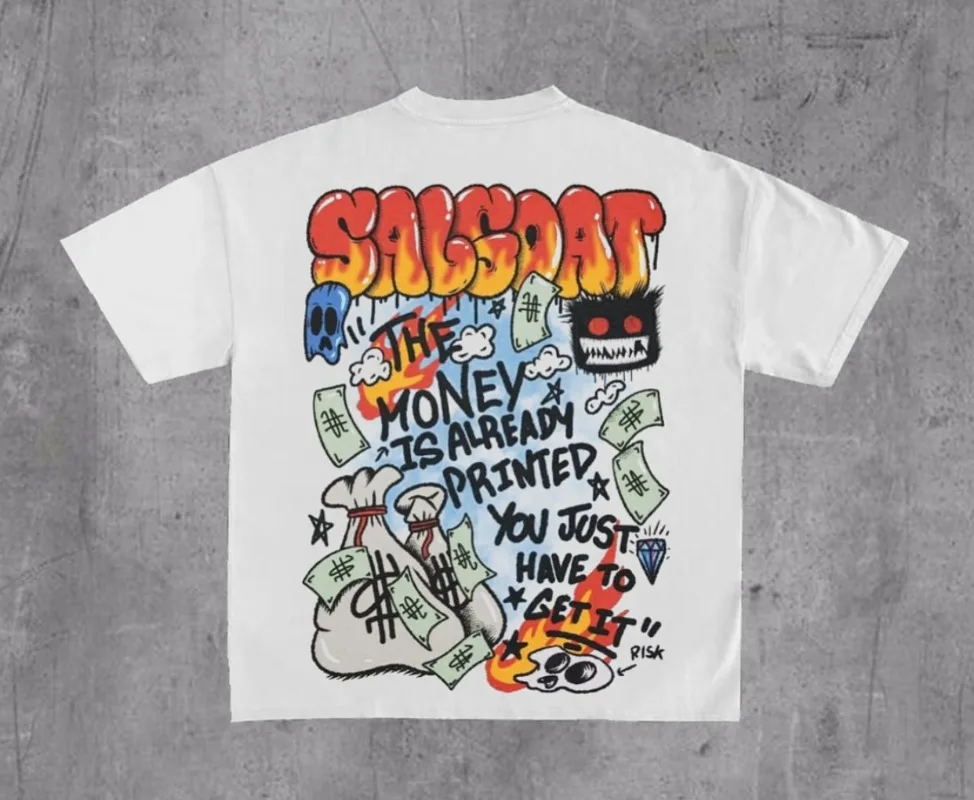 

2025 Harajuku Y2K Graphic Print Cotton Unisex T-Shirt Street Style Couple Tee Set for Men Women Casual Matching Aesthetic