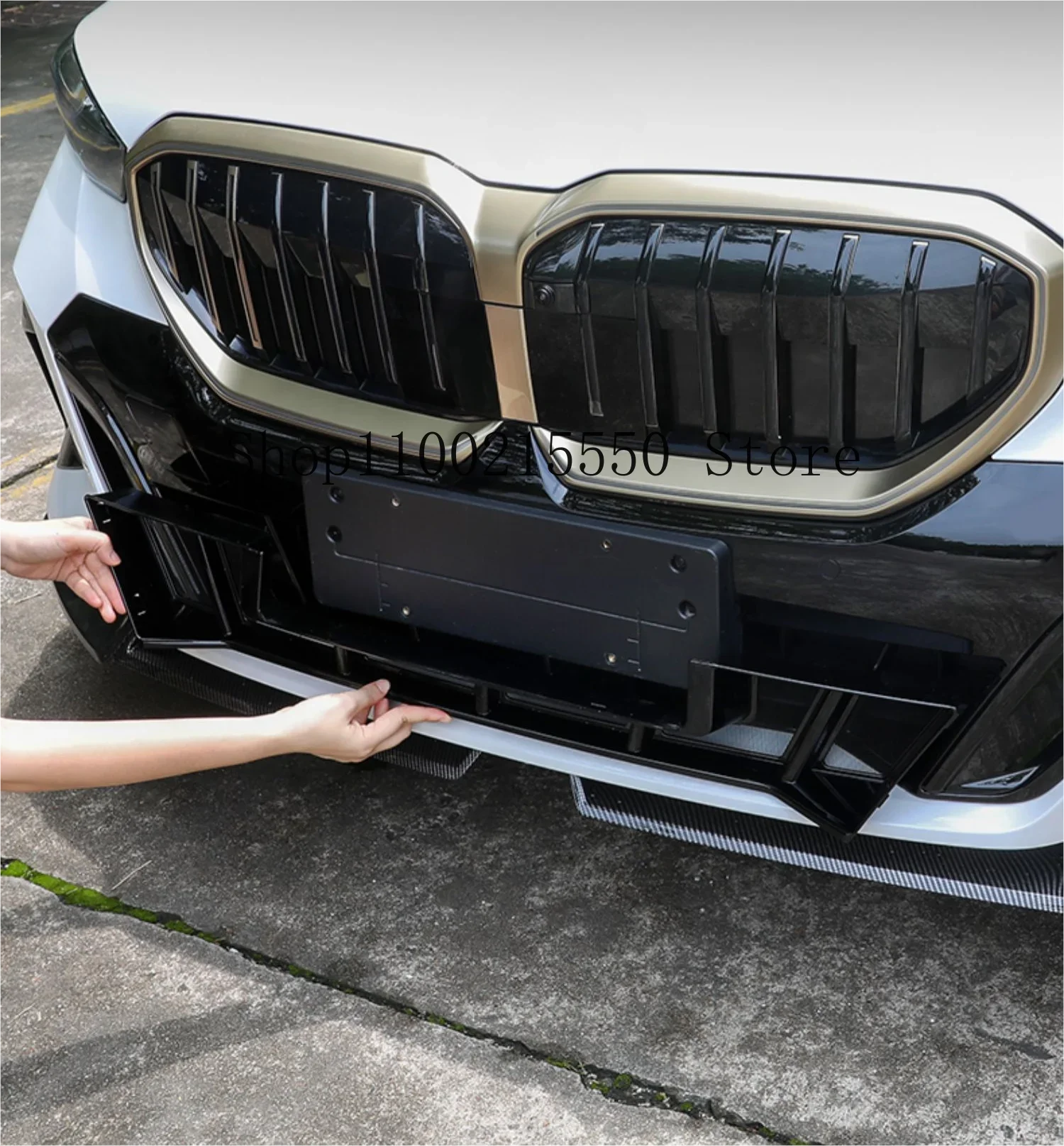 ABS Front Grille Air Inlet Dust Net Protective Frame Cover For BMW 5 Series i5 G60 2024 Sports Version Car Exterior Accessories