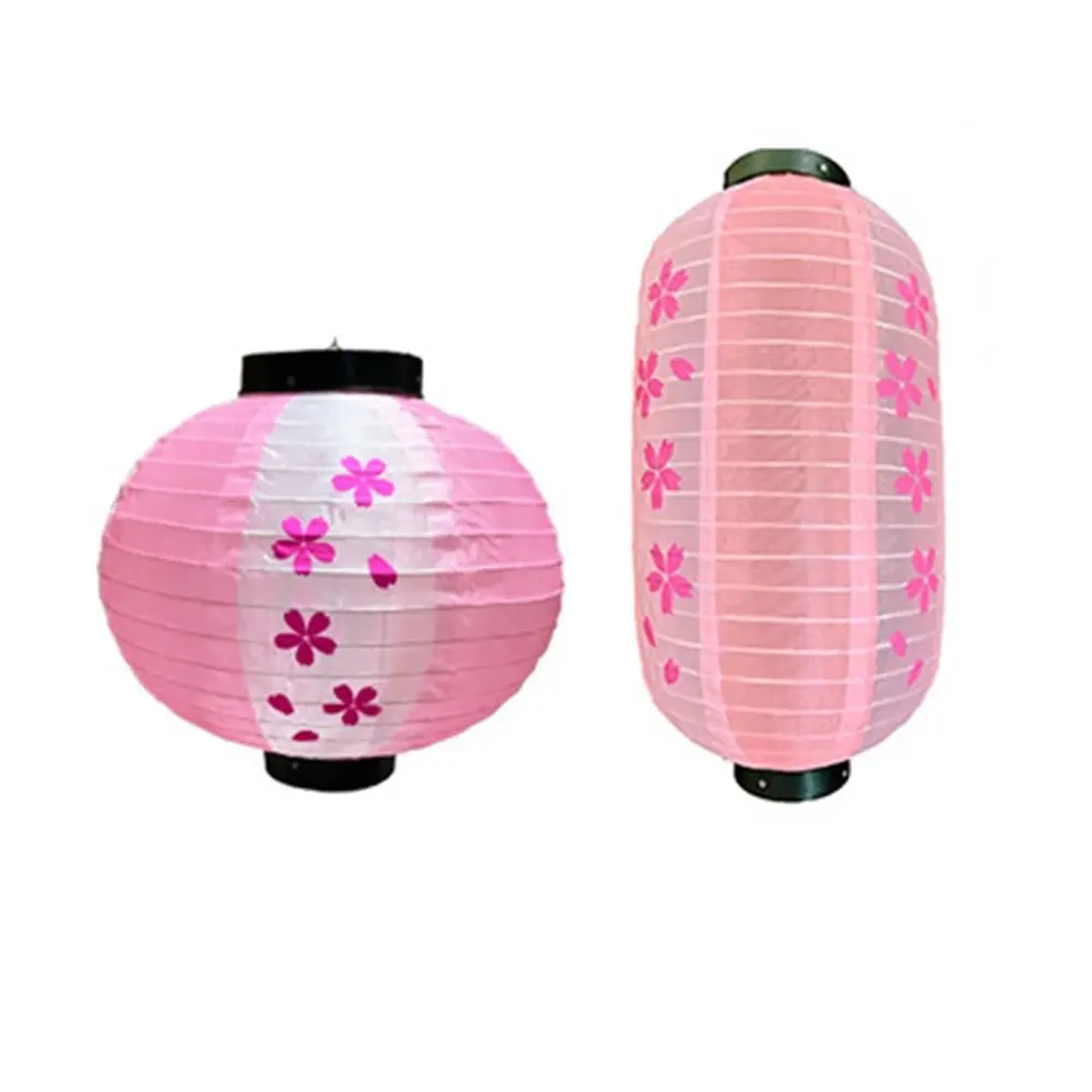 

Cherry Blossom Printed Winter Melon Lantern Reusable Round Hanging Lantern Waterproof Creative Festival Lantern Sushi Festival