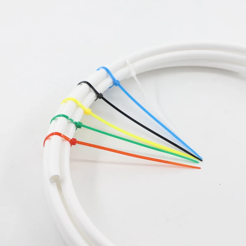 100~1000PCS Self-locking Plastic Nylon Cable Tie Releasable Fasten Wire Loop Wrap Zip Ties Bundle Ties Ndustrial Supply Fastener