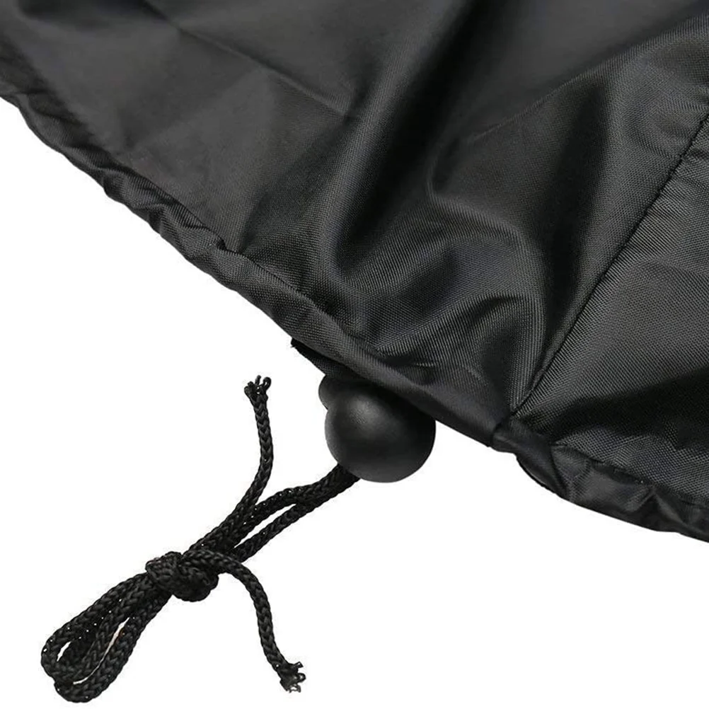 

Outdoor Chiminea Cover Black Waterproof Stove Protector Full Length Uv Resistant Garden Heater Cover For Weather Protection