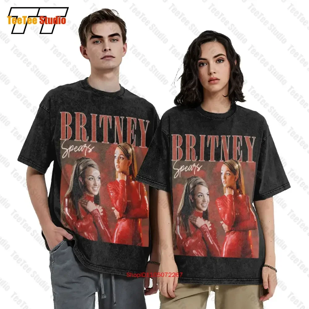 Britney Pop Culture Britney Spears Hit Me Baby One More Time Oop Vintage Oversized T-Shirt WSD4